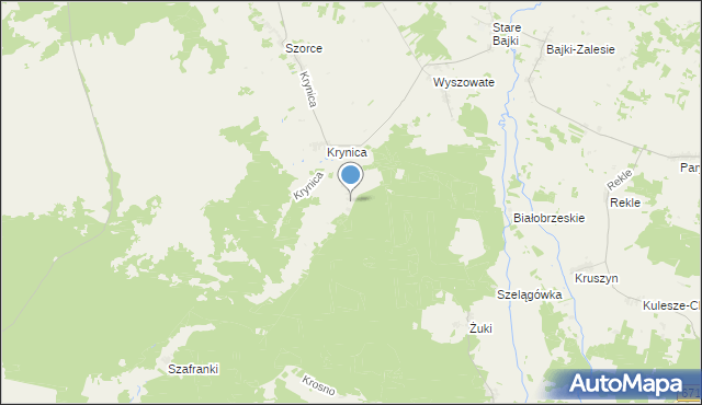 mapa Kolonia Krynica, Kolonia Krynica na mapie Targeo